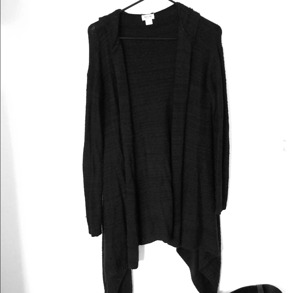 Black cardigan w| hood